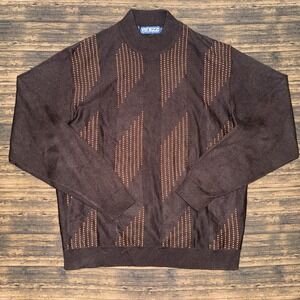 Vintage Venezzi Wool Crewneck Brown Sweater Size Large